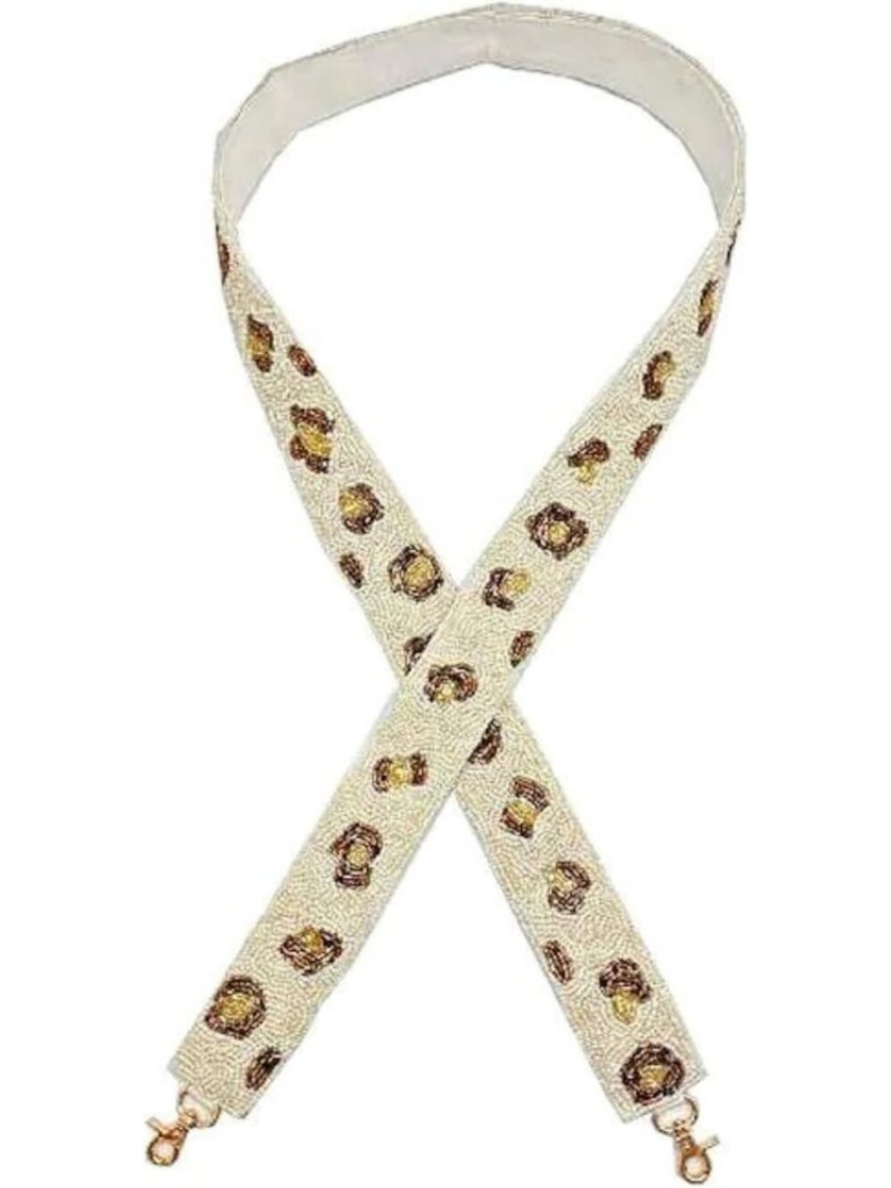 Leopard Beaded Purse Strap for Handbags | Game Day Gold Hardware | 49” Cheetah